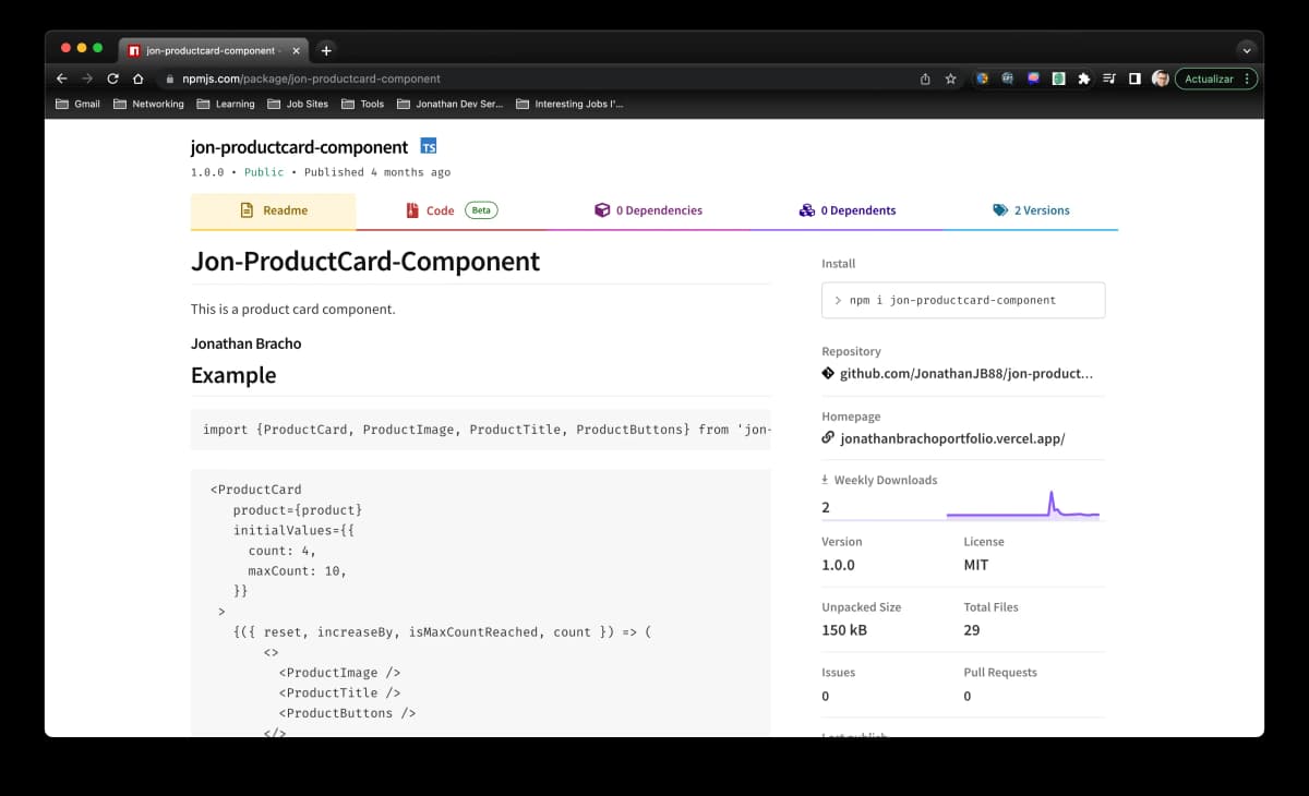 Product Card Component